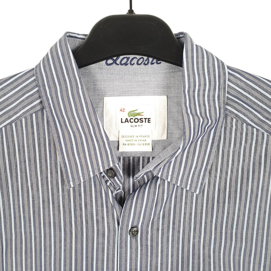 Mens Navy Lacoste Long Sleeve Shirt