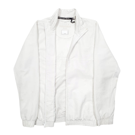 Mens White Adidas Lightweight Running Workout Coat