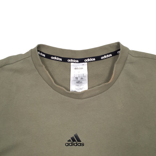 Mens Khaki Adidas Crewneck Jumper
