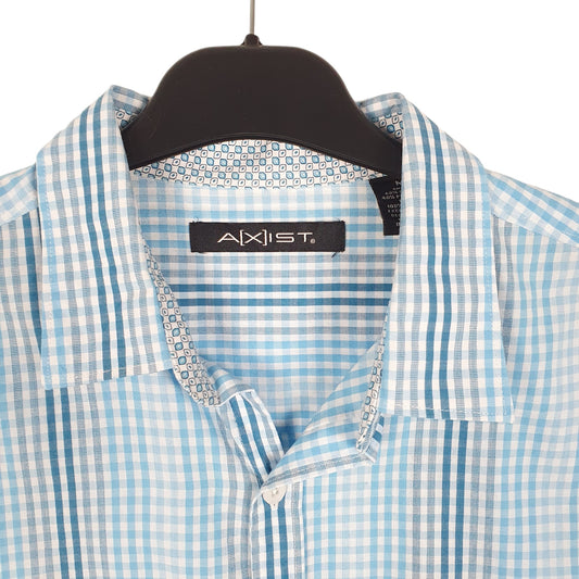 Mens Blue Axist Long Sleeve Shirt