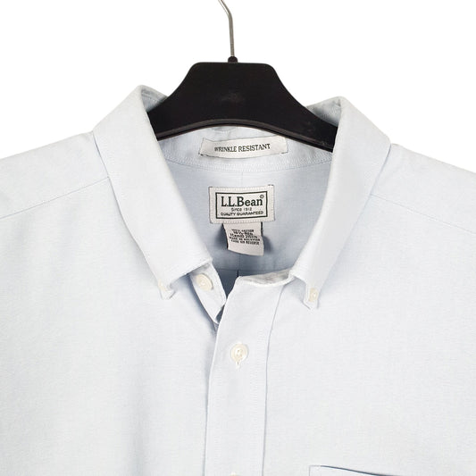 Mens Blue L.L.Bean Short Sleeve Shirt
