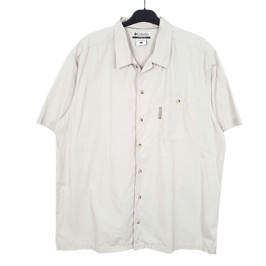 Mens Beige Columbia Sportswear Short Sleeve Shirt