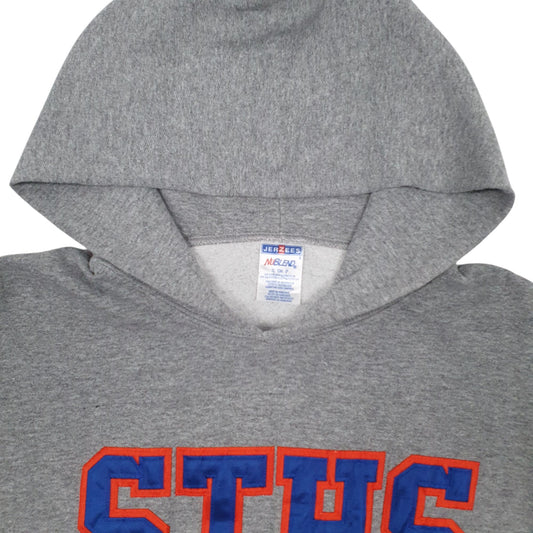 Mens Grey Jerzees Hoodie Jumper