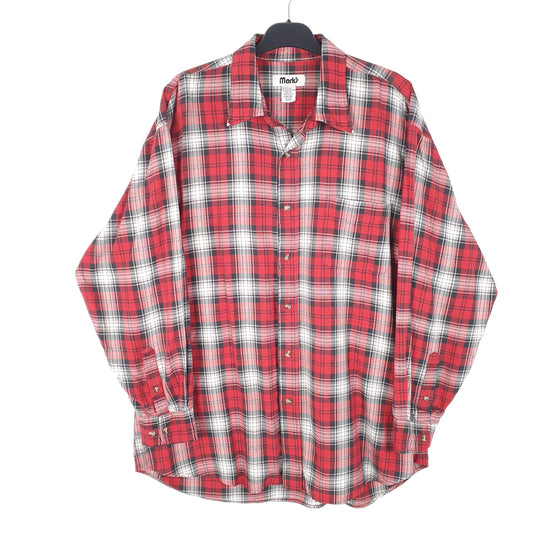Mens Red Mark's Long Sleeve Shirt