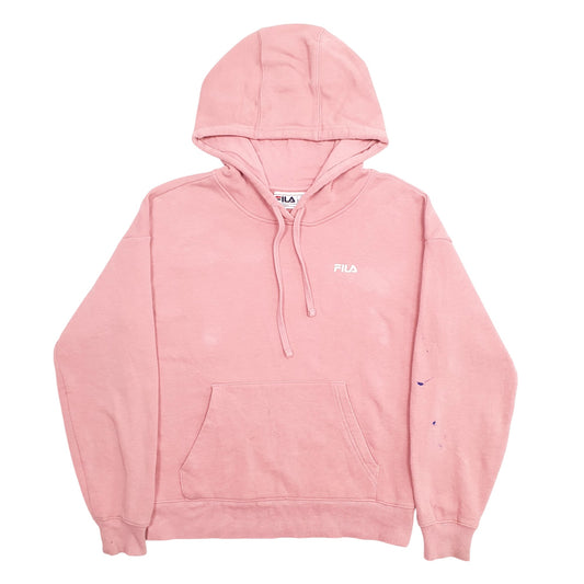 Womens Pink Fila Hoodie Jumper