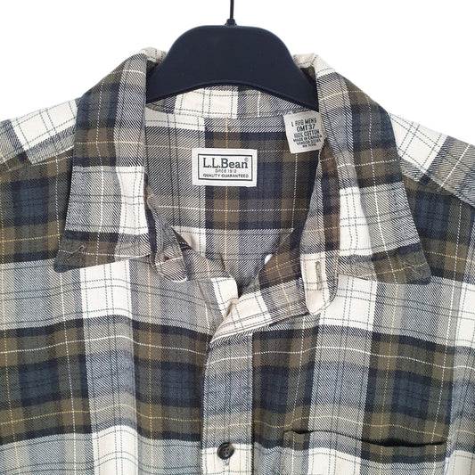 Mens Cream L.L.Bean Long Sleeve Shirt