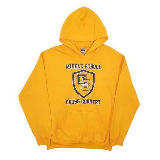 Mens Yellow Gildan Hoodie Jumper