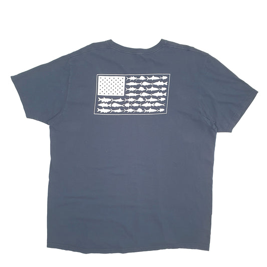 Mens Navy Columbia Sportswear PFG Fishing Short Sleeve T Shirt