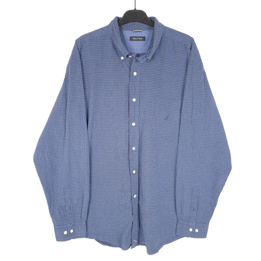 Mens Blue Nautica Long Sleeve Shirt