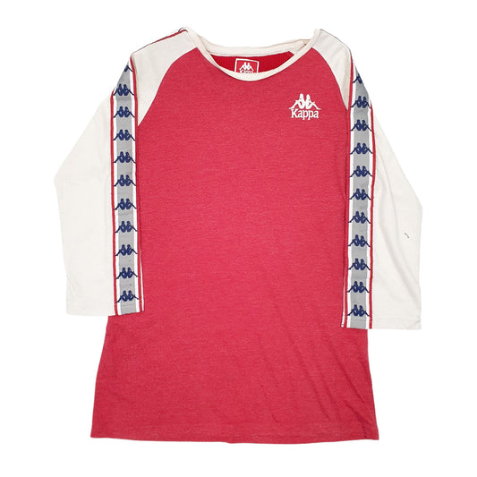 Mens Red Kappa Vintage Sportswear Long Sleeve T Shirt