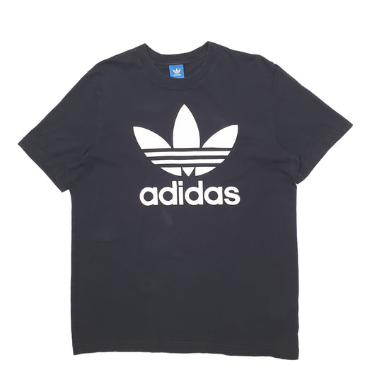 Mens Black Adidas Spellout Short Sleeve T Shirt