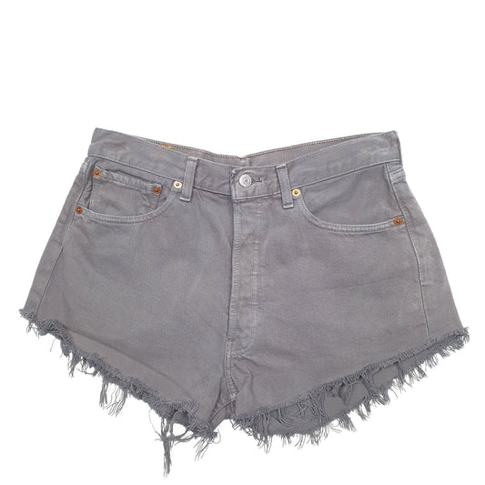 Womens Grey Levis 501 Jorts Denim Shorts