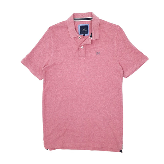 Mens Pink Crew Clothing Co Short Sleeve Polo Shirt