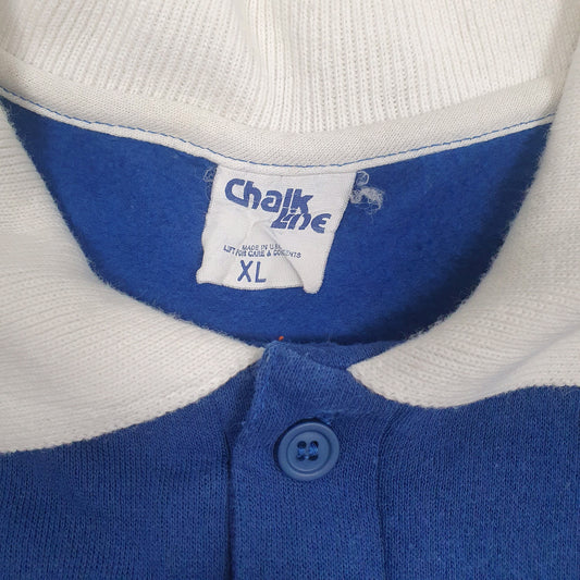 Mens Blue Chalk Line Vintage 80s 90s Made in USA Tigers Crewneck Jumper