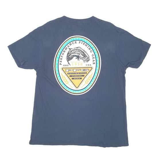 Mens Navy Columbia Sportswear PFG Fishing Short Sleeve T Shirt