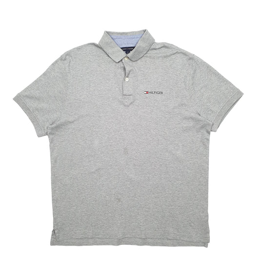 Mens Grey Tommy Hilfiger Short Sleeve Polo Shirt