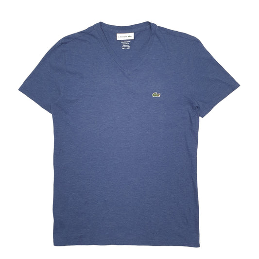 Mens Blue Lacoste Short Sleeve T Shirt
