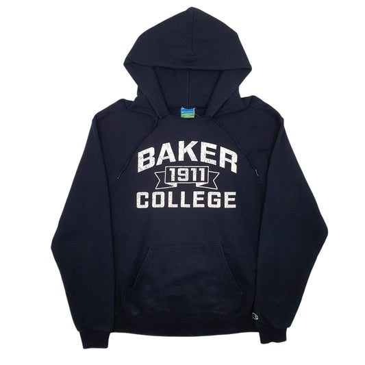 Mens Black Champion Baker College Hoodie Jumper