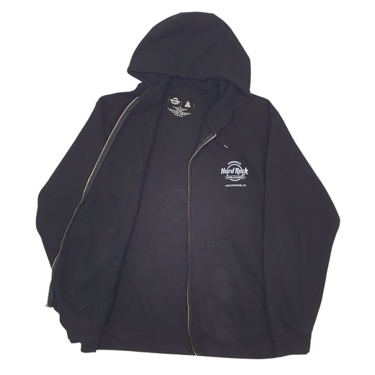 Mens Black Hard Rock Full Zip Jumper