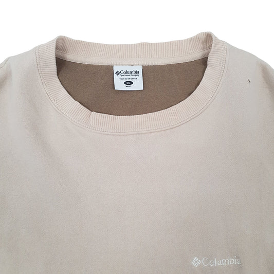 Mens Beige Columbia Crewneck Jumper