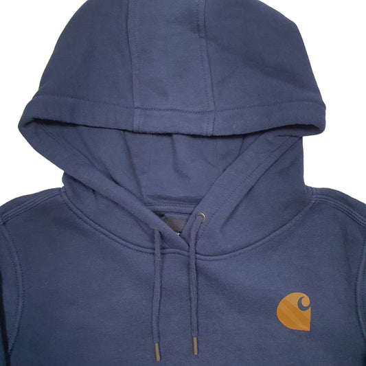 Womens Blue Carhartt Workwear Hoodie Jumper