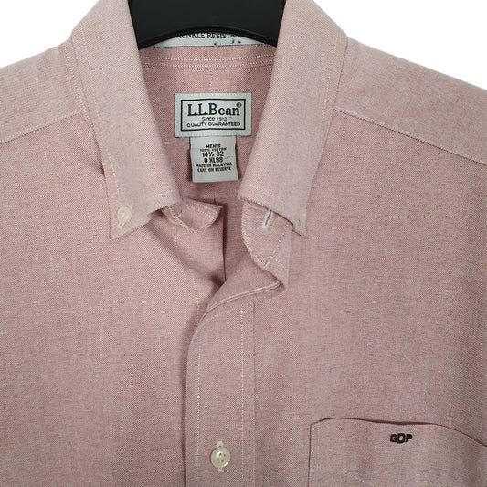 Mens Pink L.L.Bean Long Sleeve Shirt