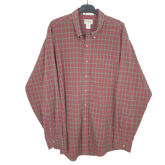 Mens Burgundy L.L.Bean Long Sleeve Shirt