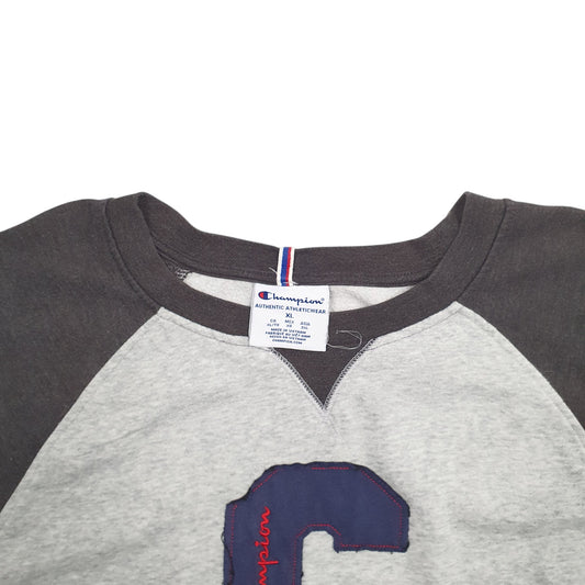 Mens Grey Champion Crewneck Jumper
