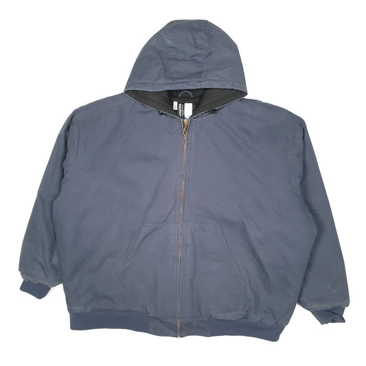 Mens Blue Alaska Bay Active Hooded Coat