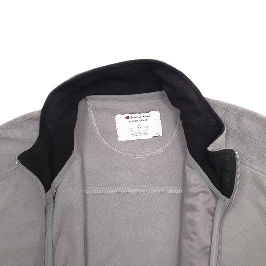 Mens Grey Champion Full Zip Jumper