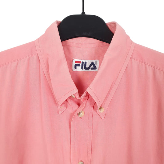 Mens Pink Fila Short Sleeve Shirt