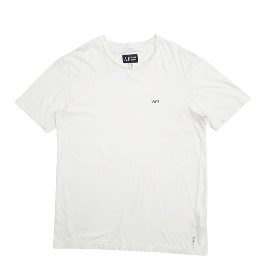 Mens White Armani Jeans Short Sleeve T Shirt