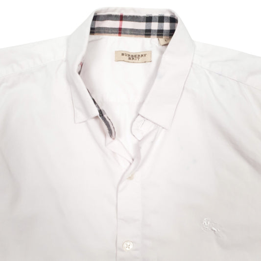 Womens White Burberry Long Sleeve Shirt