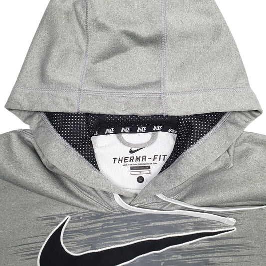Mens Grey Nike Dri-Fit Hoodie Jumper