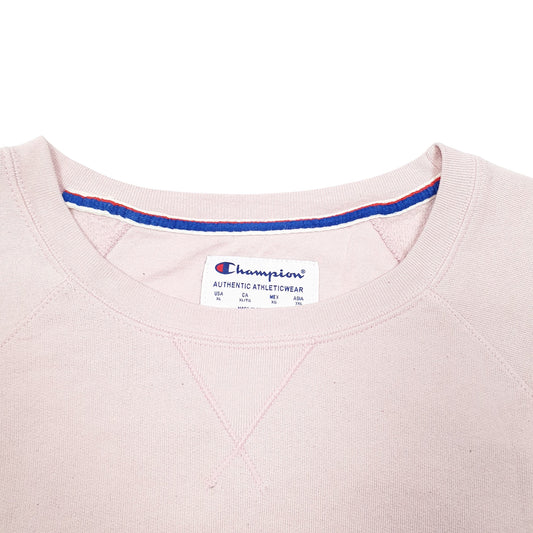 Womens Pink Champion Raglan Crewneck Jumper