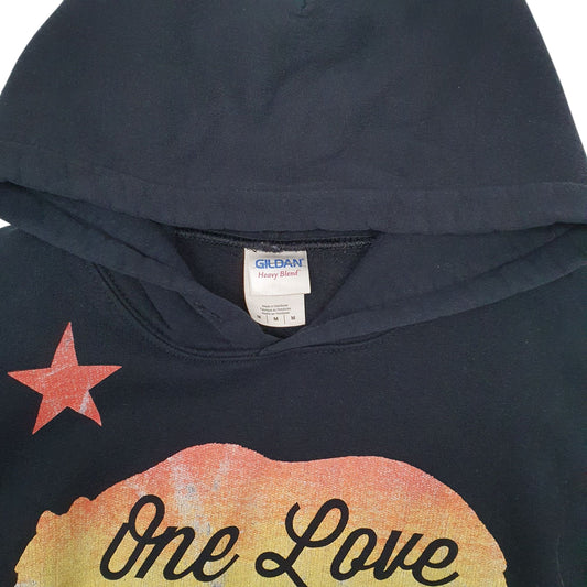 Mens Black Gildan Reworked Hoodie Jumper