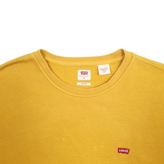 Mens Yellow Levis Crewneck Jumper