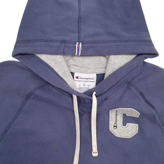 Womens Blue Champion Hoodie Jumper