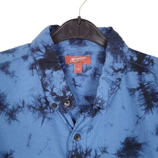 Mens Blue Arizona Jean Co Tie Dye Short Sleeve Shirt