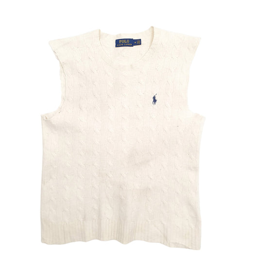Womens Cream Ralph Lauren Vest Jumper