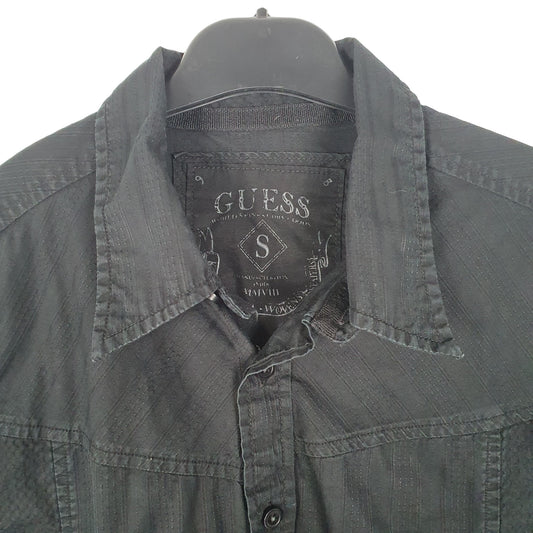 Mens Black Guess Long Sleeve Shirt