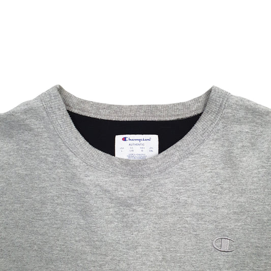 Mens Grey Champion Crewneck Jumper