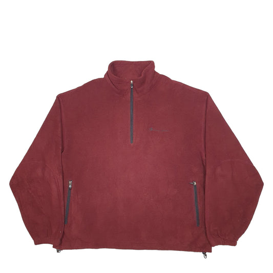 Mens Burgundy Champion Quarter Zip Jumper