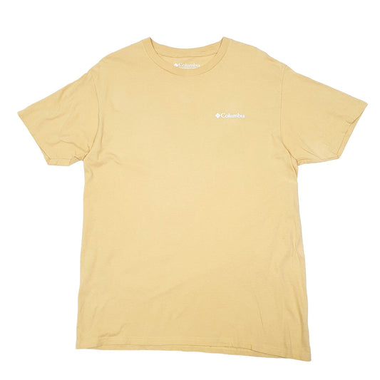 Mens Yellow Columbia Sportswear Short Sleeve T Shirt