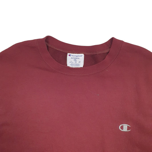 Mens Burgundy Champion Crewneck Jumper