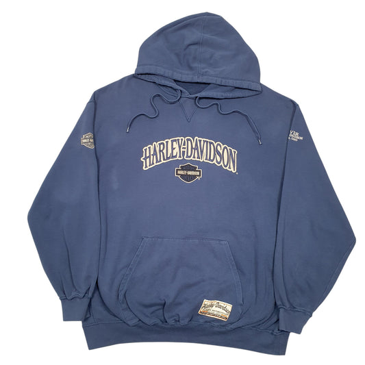 Mens Navy Harley Davidson Motorcycles Biker Hoodie Jumper