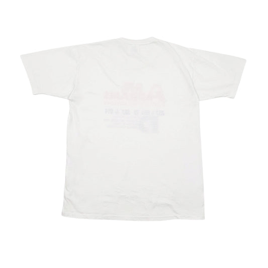 Mens White Jerzees Single Stitch Vintage 90s Short Sleeve T Shirt