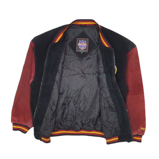 Mens Black NFL Game Day Vintage 90s Washington Redskins Coat