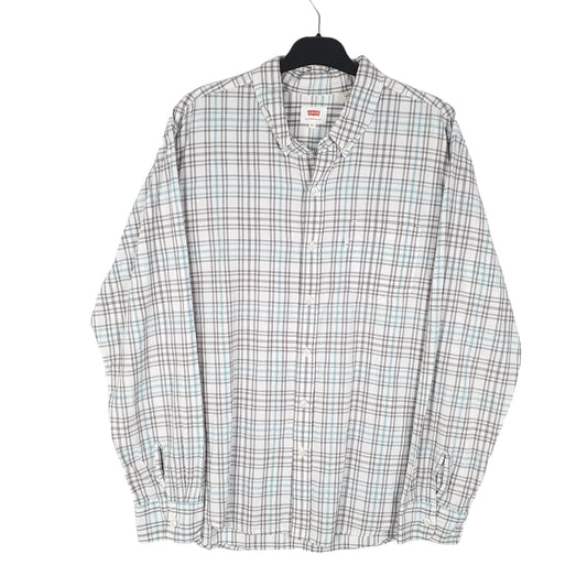 Mens White Levis Casual Long Sleeve Shirt