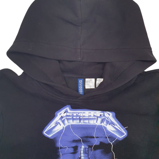 Mens Black H&M Metallica Metal Hoodie Jumper